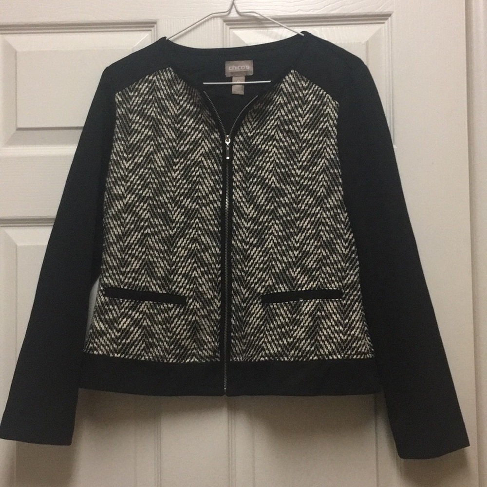 Black and white jacket